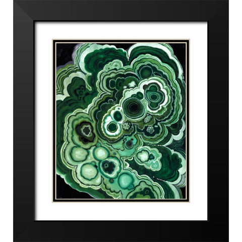 Malachite I Black Modern Wood Framed Art Print with Double Matting by McCavitt, Naomi