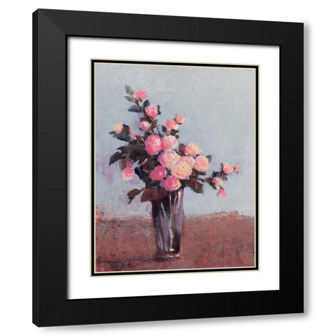 Soft Lit Roses II Black Modern Wood Framed Art Print with Double Matting by OToole, Tim