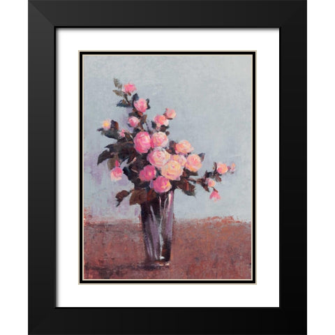 Soft Lit Roses II Black Modern Wood Framed Art Print with Double Matting by OToole, Tim