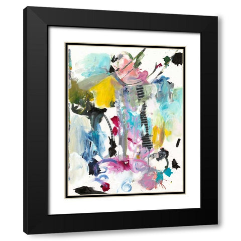 Symphony I Black Modern Wood Framed Art Print with Double Matting by Fuchs, Jodi