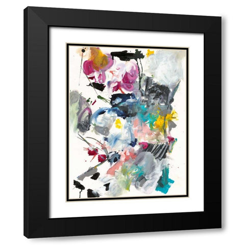 Symphony II Black Modern Wood Framed Art Print with Double Matting by Fuchs, Jodi