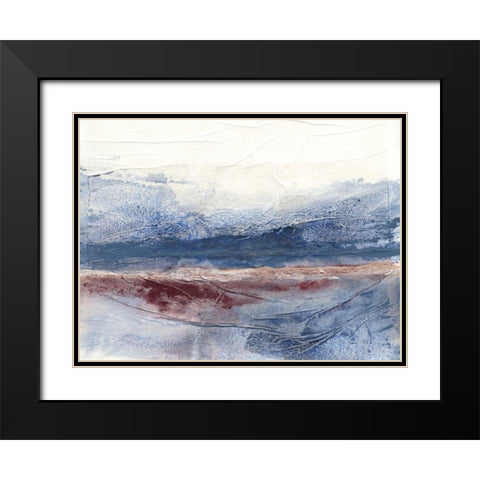 Horizon Spray I Black Modern Wood Framed Art Print with Double Matting by Stramel, Renee W.