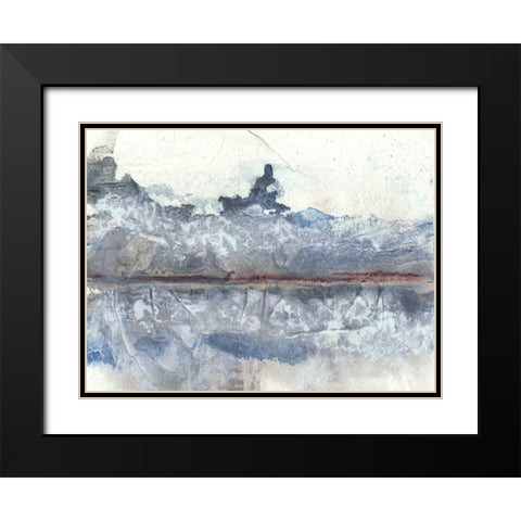 Horizon Spray II Black Modern Wood Framed Art Print with Double Matting by Stramel, Renee W.