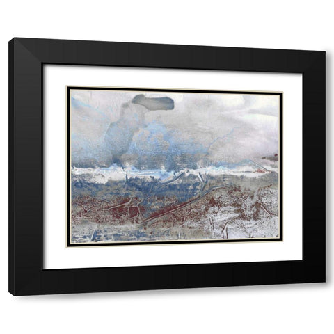 Horizon Spray III Black Modern Wood Framed Art Print with Double Matting by Stramel, Renee W.