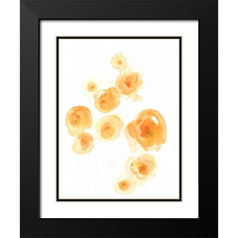 Falling Blossoms II Black Modern Wood Framed Art Print with Double Matting by Vess, June Erica