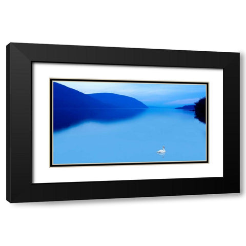Scene on the Water IV Black Modern Wood Framed Art Print with Double Matting by McLoughlin, James