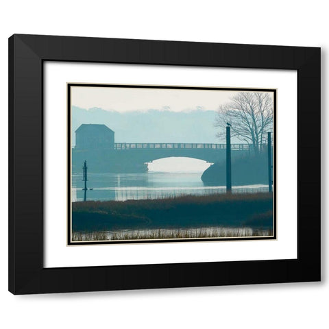 Scene on the Water IX Black Modern Wood Framed Art Print with Double Matting by McLoughlin, James