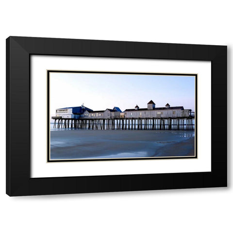 Scene on the Water X Black Modern Wood Framed Art Print with Double Matting by McLoughlin, James