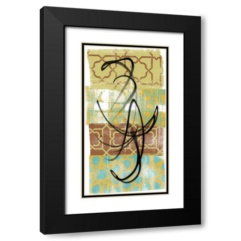 Rhythmic Motion I Black Modern Wood Framed Art Print with Double Matting by Saunders, Alonzo