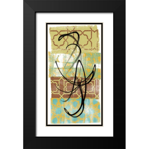 Rhythmic Motion I Black Modern Wood Framed Art Print with Double Matting by Saunders, Alonzo