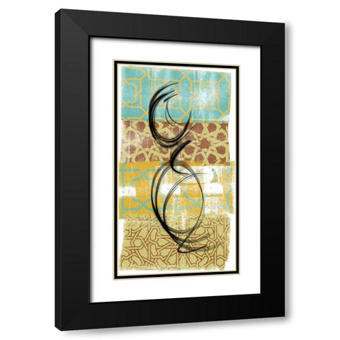 Rhythmic Motion II Black Modern Wood Framed Art Print with Double Matting by Saunders, Alonzo