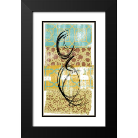 Rhythmic Motion II Black Modern Wood Framed Art Print with Double Matting by Saunders, Alonzo