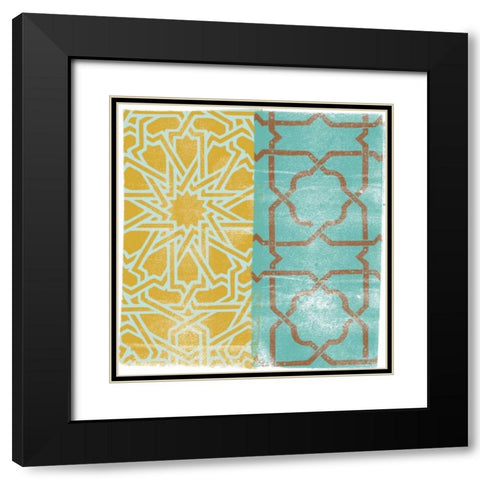 Moorish Study I Black Modern Wood Framed Art Print with Double Matting by Saunders, Alonzo
