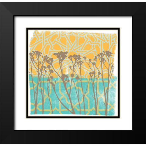 Along the Fence I Black Modern Wood Framed Art Print with Double Matting by Saunders, Alonzo