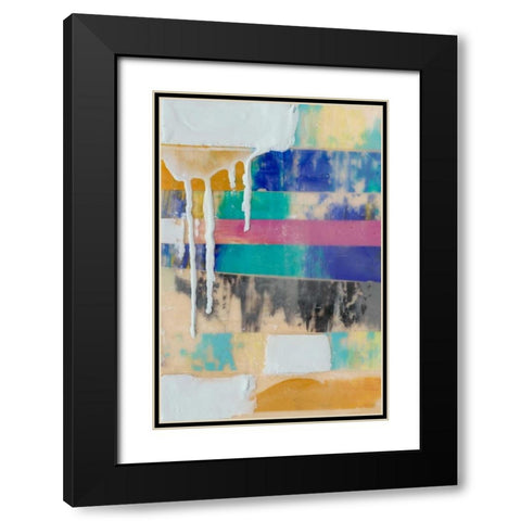 Vibrant Layers I Black Modern Wood Framed Art Print with Double Matting by Goldberger, Jennifer