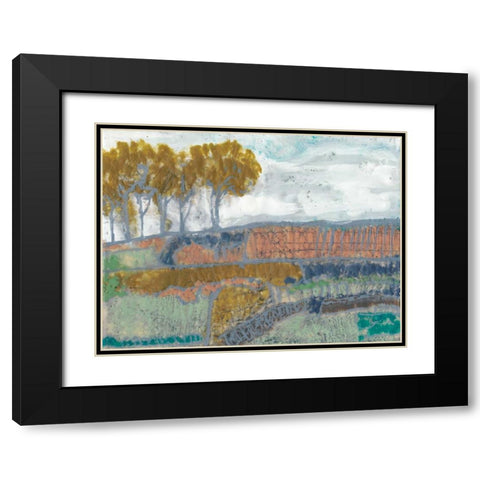 Patchwork Landscape I Black Modern Wood Framed Art Print with Double Matting by Goldberger, Jennifer