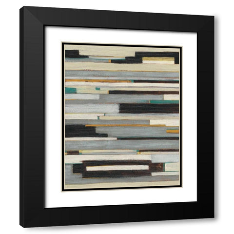 Textile Ratio I Black Modern Wood Framed Art Print with Double Matting by Vess, June Erica