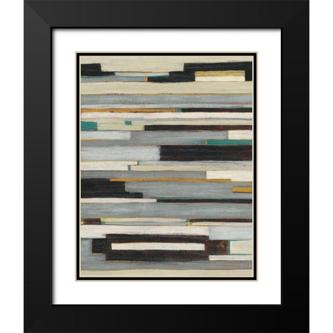 Textile Ratio I Black Modern Wood Framed Art Print with Double Matting by Vess, June Erica
