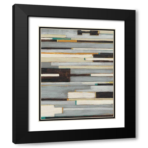 Textile Ratio II Black Modern Wood Framed Art Print with Double Matting by Vess, June Erica