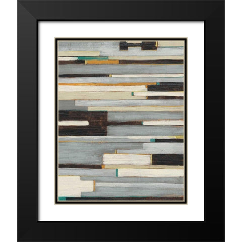 Textile Ratio II Black Modern Wood Framed Art Print with Double Matting by Vess, June Erica