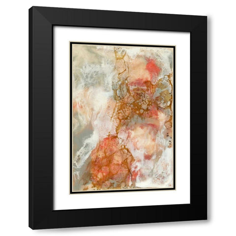 Coral Lace II Black Modern Wood Framed Art Print with Double Matting by Goldberger, Jennifer