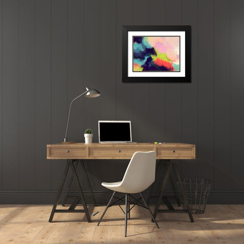 Spring Showers II Black Modern Wood Framed Art Print with Double Matting by Jerry, Alison
