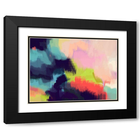 Spring Showers II Black Modern Wood Framed Art Print with Double Matting by Jerry, Alison