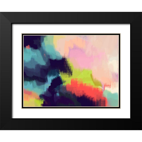 Spring Showers II Black Modern Wood Framed Art Print with Double Matting by Jerry, Alison