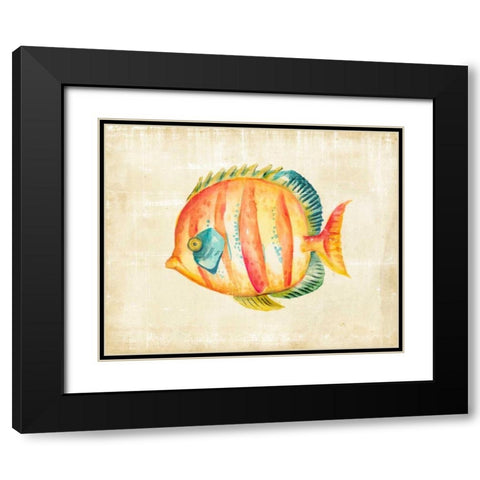 Aquarium Fish II Black Modern Wood Framed Art Print with Double Matting by Zarris, Chariklia