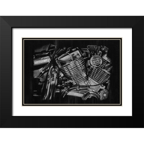 Polished Chrome I Black Modern Wood Framed Art Print with Double Matting by Harper, Ethan