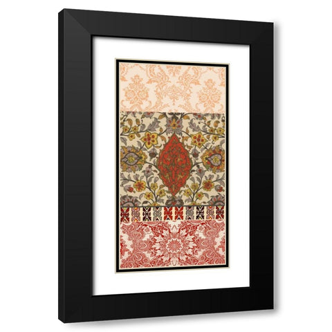 Bohemian Tapestry I Black Modern Wood Framed Art Print with Double Matting by Vision Studio
