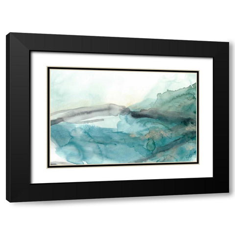 Hydro V Black Modern Wood Framed Art Print with Double Matting by Vess, June Erica