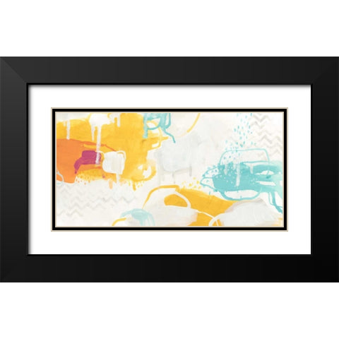 Playful Color I Black Modern Wood Framed Art Print with Double Matting by Vess, June Erica