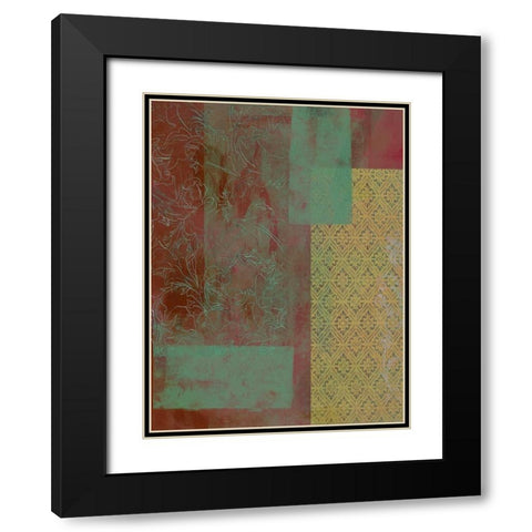 Brocade Tapestry II Black Modern Wood Framed Art Print with Double Matting by McCavitt, Naomi