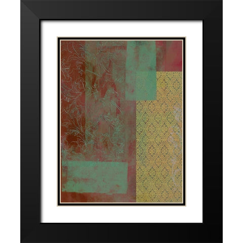 Brocade Tapestry II Black Modern Wood Framed Art Print with Double Matting by McCavitt, Naomi