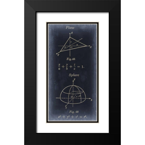 Mathematics II Black Modern Wood Framed Art Print with Double Matting by Johnson, Jason