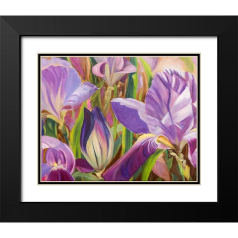 Iris Details I Black Modern Wood Framed Art Print with Double Matting by Iafrate, Sandra