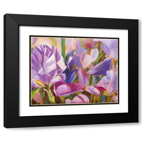 Iris Details II Black Modern Wood Framed Art Print with Double Matting by Iafrate, Sandra