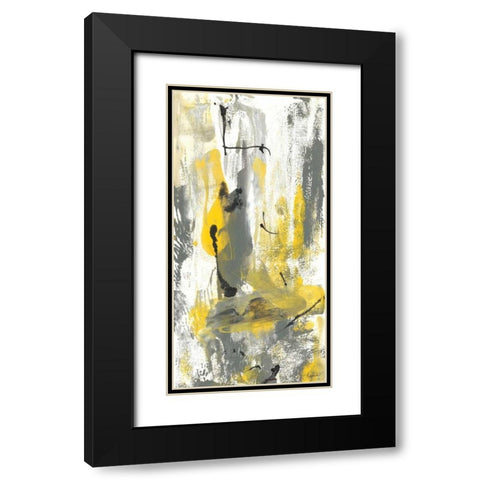 Grey Movement I Black Modern Wood Framed Art Print with Double Matting by Combs, Joyce