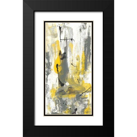 Grey Movement I Black Modern Wood Framed Art Print with Double Matting by Combs, Joyce
