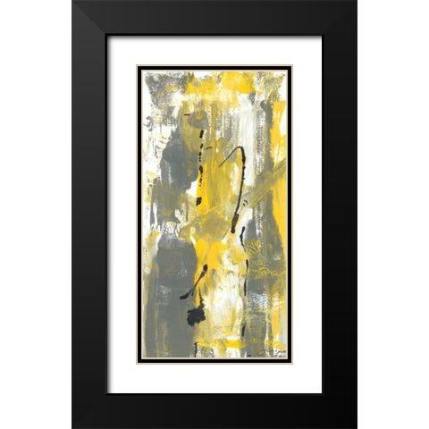 Grey Movement II Black Modern Wood Framed Art Print with Double Matting by Combs, Joyce