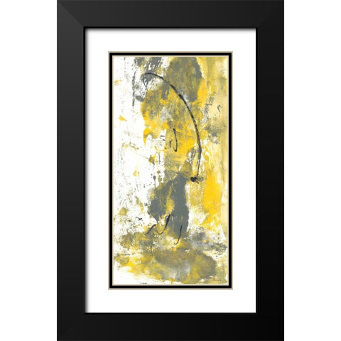 Grey Movement III Black Modern Wood Framed Art Print with Double Matting by Combs, Joyce
