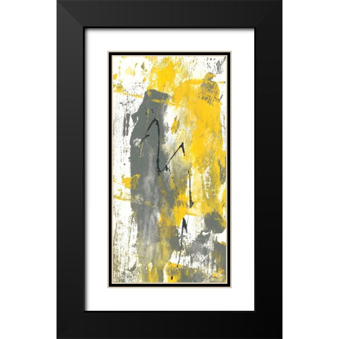 Grey Movement IV Black Modern Wood Framed Art Print with Double Matting by Combs, Joyce