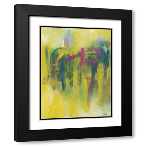 Happy Days II Black Modern Wood Framed Art Print with Double Matting by Combs, Joyce