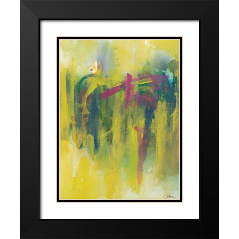 Happy Days II Black Modern Wood Framed Art Print with Double Matting by Combs, Joyce
