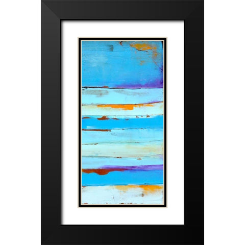 Blue Jam II Black Modern Wood Framed Art Print with Double Matting by Ashley, Erin