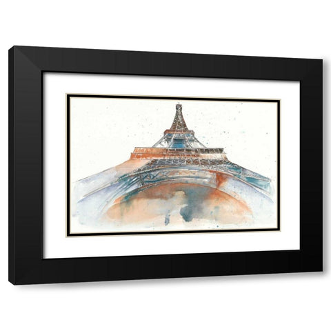 View of Eiffel I Black Modern Wood Framed Art Print with Double Matting by Wang, Melissa