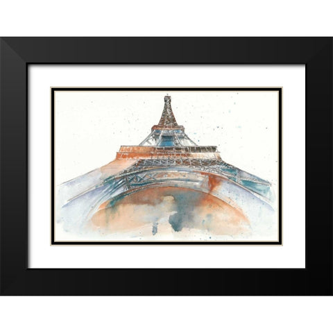 View of Eiffel I Black Modern Wood Framed Art Print with Double Matting by Wang, Melissa