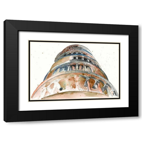 View of Eiffel II Black Modern Wood Framed Art Print with Double Matting by Wang, Melissa