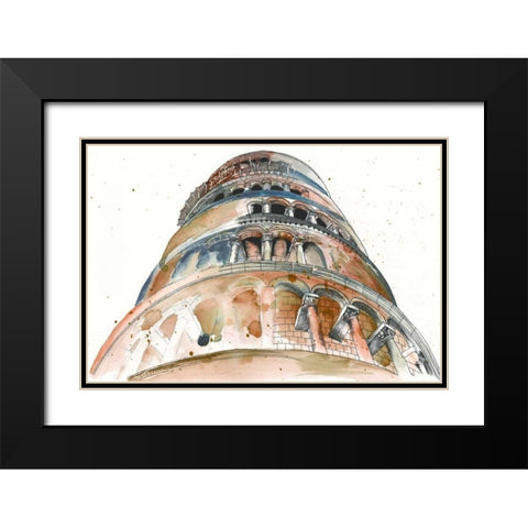 View of Eiffel II Black Modern Wood Framed Art Print with Double Matting by Wang, Melissa